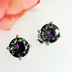 NEW 6mm Topaz Style  Earrings